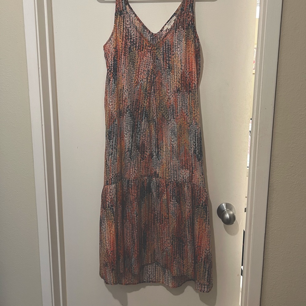 Multi-color cotton midi dress!